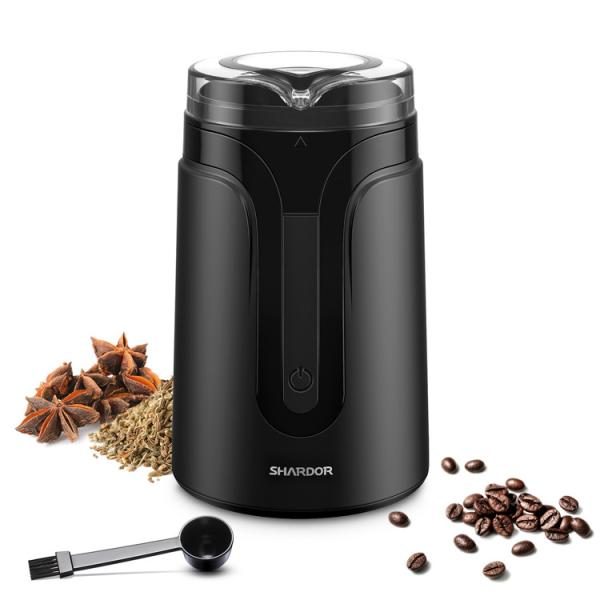 Buy 40g Small Espresso Coffee Grinder Machine SS304 ABS Black at wholesale prices