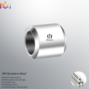 5MM Thickness SS304 Round Loose Beads Custom Engraving Charms