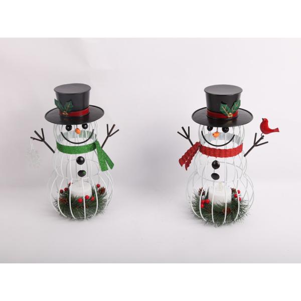 Snowman Lantern Ornament Indoor Metal Christmas Decorations Crafts Customized