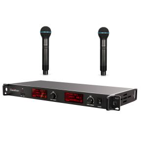High Quality Handheld Wireless Microphone 2 Channel UHF Professional Karaoke