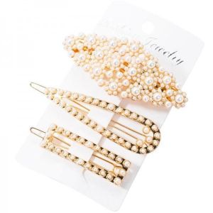 China GEOMETRIC ALLOY PEARL HAIRPIN SET on sale
