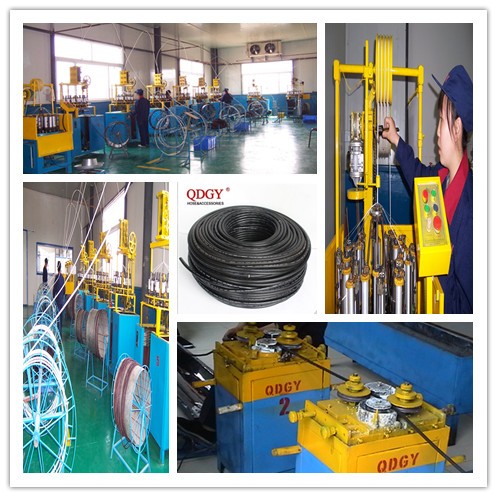 Rubber brake hose with two PVA reinforcement