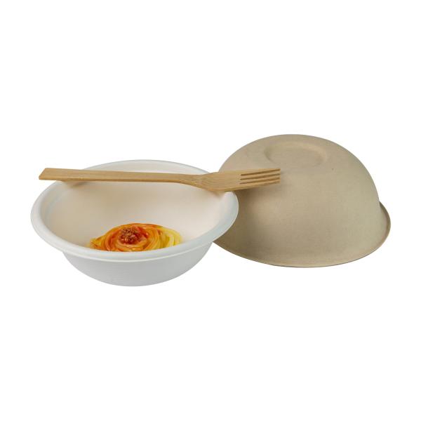 Buy 16oz Bagasse Disposable Fruit Salad Containers Biodegradable Microwavable at wholesale prices
