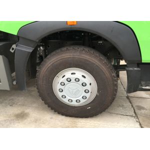 10 Wheels Lemon Green Tipper Dump Truck , Low Fuel Consumption Heavy Dump Truck