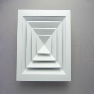 Customized Aluminum Square Ceiling Air Diffuser 4 Way Air Diffuser