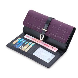 Ms. European and American cowhide leather wallet long wallet