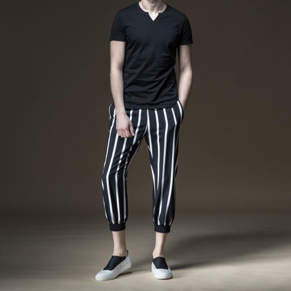 Stripe Men Loose Jogger Pants / Sportswear Sweatpants For Outdoor Running