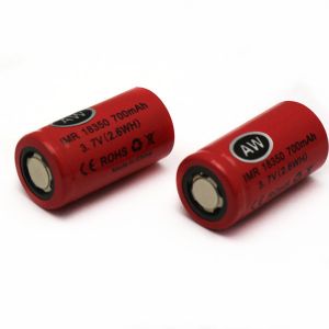 Genuine AW IMR 18350 700mah battery 3.7v rechargeable battery for E-cig