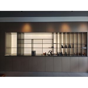 Display Cabinet Modern Design Aluminium Frame Shelf Living Room Furniture