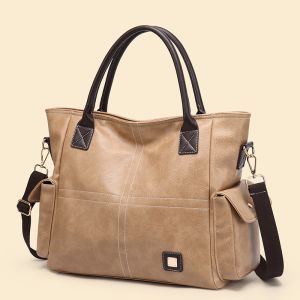 Large Single Strap Genuine Leather Satchel Handbags Purse Womens