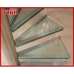 Spiral StaircaseVH35S Glass Railing Tread Glass Aluminum Stair Curved Glass