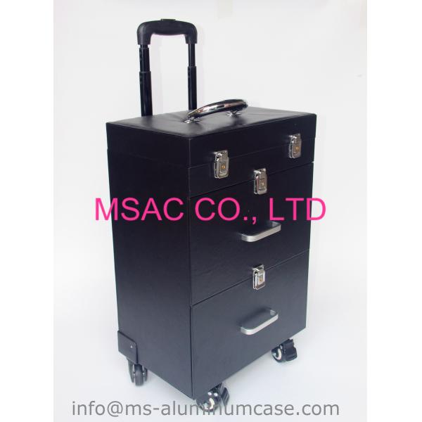 Buy Professional Trolley Aluminium Beauty Case With Wheels PVC Lining Waterproof at wholesale prices