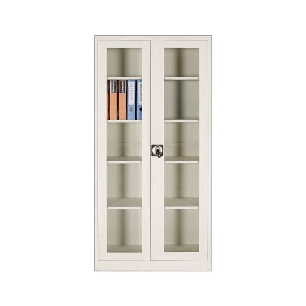 Buy Office Furniture Metal Storage Glass Door File Cabinet Fireproof H1850mm at wholesale prices