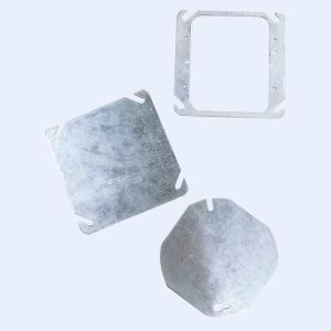 Galvanized Steel Conduit Junction Box With Screws 0.80mm Thickness