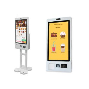 China 21.5 Inch Touch Screen Kiosk Self Checkout Ordering Machine Wall Mount Bill Payment Printer Self Service Cash Register Kiosk on sale