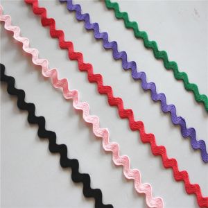 Home Textile 100% Polyester 1.6cm Lace Ric Rac Ribbon