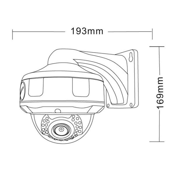 Small Dome Surveillance Camera 1.3MP IR Cut Filter With Auto Switch