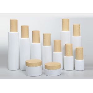 Frosted Lotion Pump 500ml Cosmetic Glass Jar Label Printing