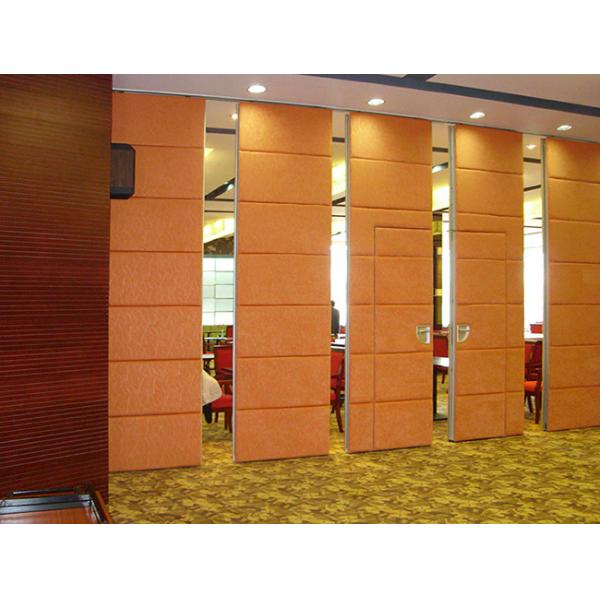 Orange Fabric Aluminum Foldable Partition Wall 95mm Thickness