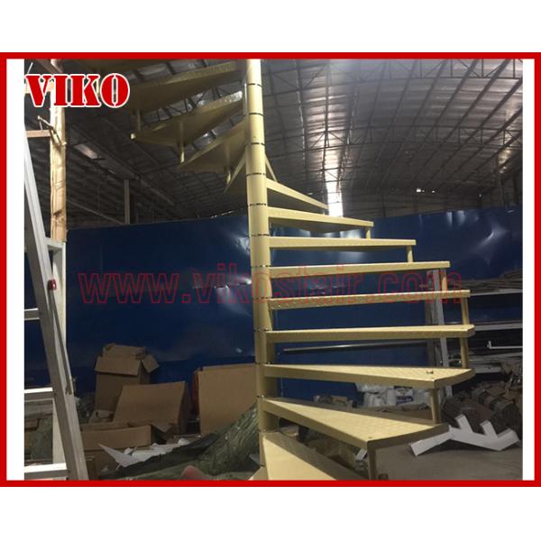 Spiral Staircase VH22S Aluminum Tread Beech 304 Stainless Steel Stainless Steel Stair Handrail Railing Glass