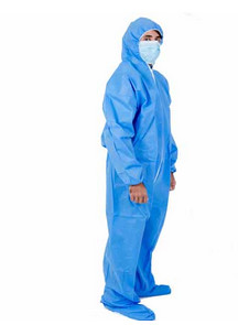 Quality Breathable Disposable Protective Suit Disposable Garments With Elastic Cuffs for sale