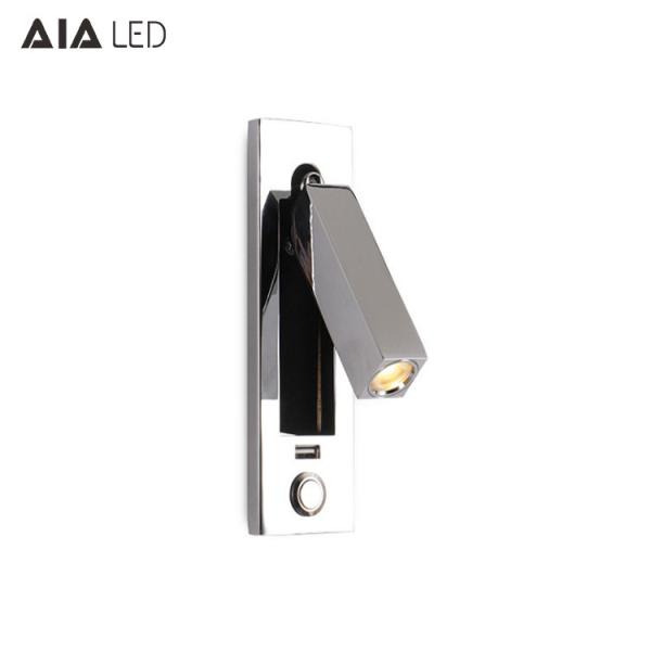 Buy Modern usb led bed wall light IP20 led wall bedside light 3W led headboard wall lights at wholesale prices