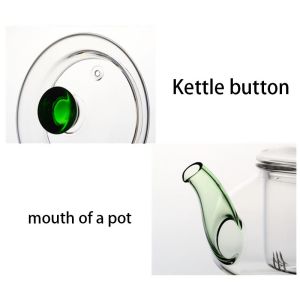 600ml Fire Burning Heat Resistant Borosilicate Glass Teapot