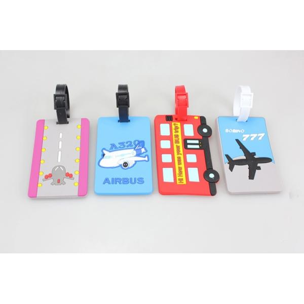Wholesale Custom Soft PVC Travel Name Tag Personalized Silicone Luggage Tag