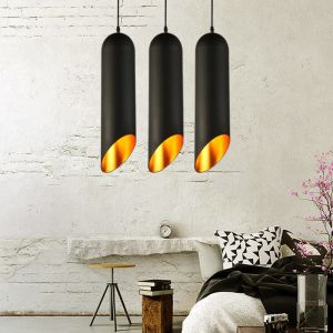Small Cylindrical Pendant Hanging Lighting Simple Modern Led Cool Bar