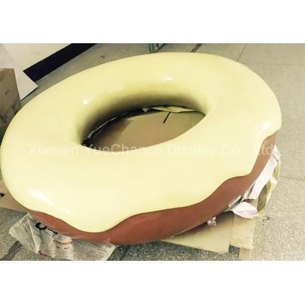 Hand Carved Shop Display Christmas Decorations Promotional Big Size Fiberglass Donuts