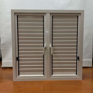 Aluminum Casement Window with Shutters Customized Window Manual Shutters