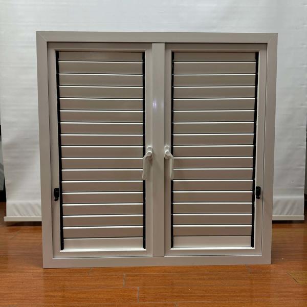 Buy Aluminum Casement Window with Shutters Customized Window Manual Shutters at wholesale prices