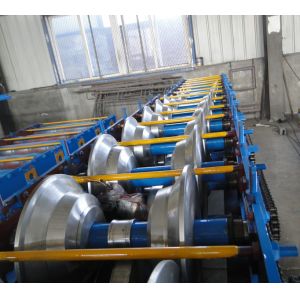 Ridge Steel Sheet Roll Forming Machine ISO Hydraulic Cutting
