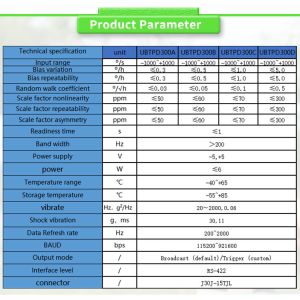 Customizable UBTPD300Y Fiber Optic Gyroscope Sensor with ≤6W Capacity