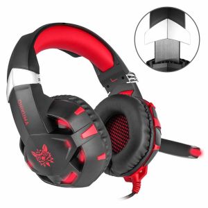 LED Over Ear 100mA DC5V USB Gaming Headset With Microphone