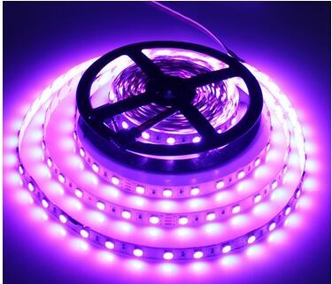 Buy UL CE Rosh 12 volt LED strips CRI97 purple color SMD5050 300LED IP66 led strip lamp 2700-6500K for shops stores at wholesale prices