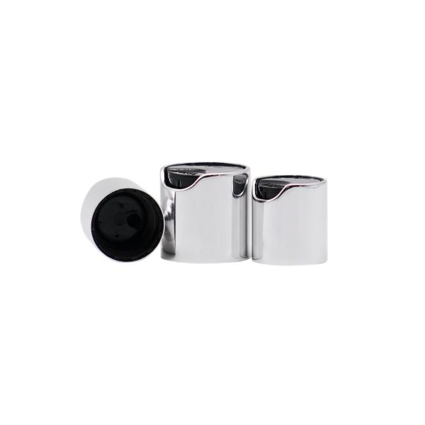 Buy 24mm Shiny Silver Aluminum Disk Top Cap Closures UV coating at wholesale prices