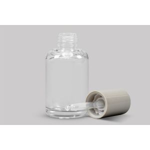 Transparent 50ml Custom Cosmetic Bottles With Flip Top Cap