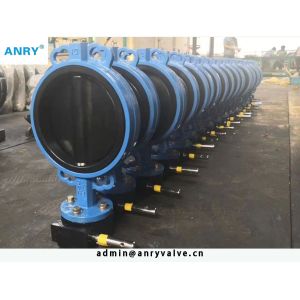 Manual NBR Seats Cast Iron Butterfly Valve PN16 Simple Structure