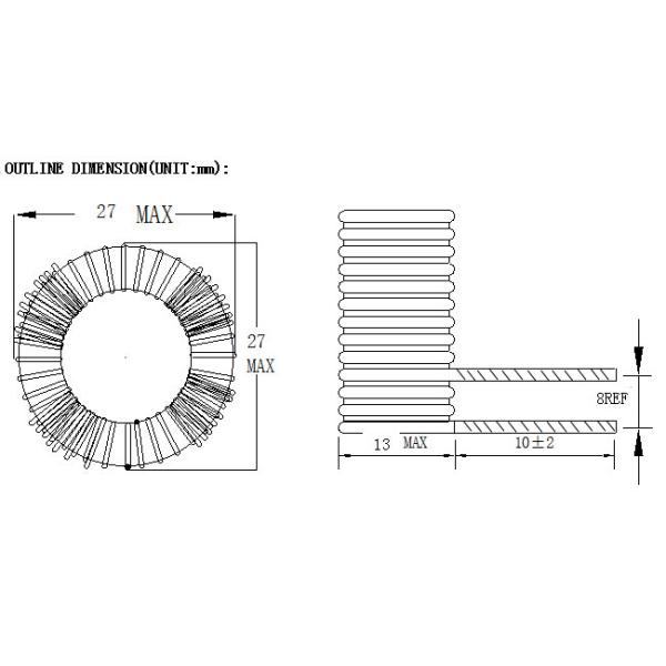 PBT Base Filter Toroidal Choke Coil 0.7mm Copper Wire Low Temperature Rise