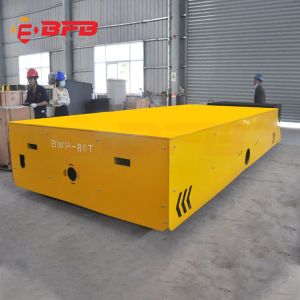 Self Driven Outdoor Trackless Transfer Trolley Q235 Material Handling