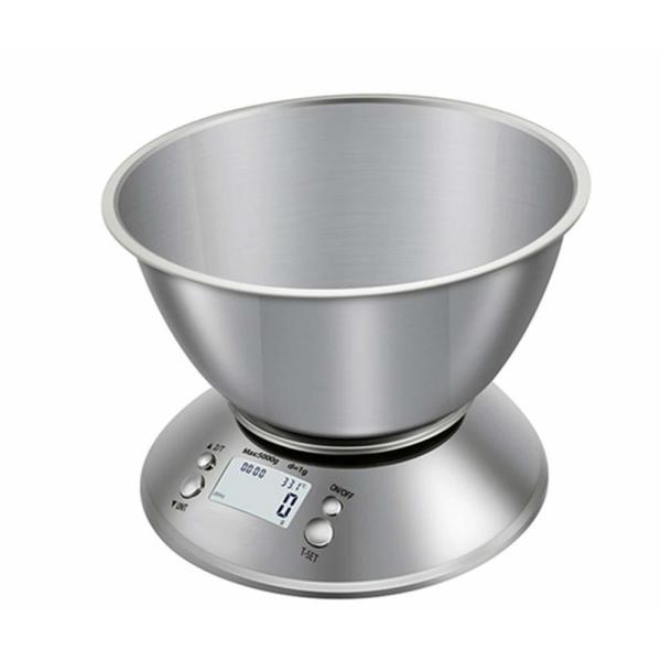 Detachable Metal Bowl Digital Stainless Steel Kitchen Scales Battery-Powered