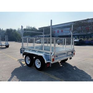 Fully Welded Tandem Axle Box Trailer 8x5 Tandem Galvanised Trailer Silver
