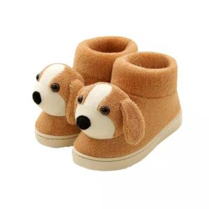 Plush Animal Slippers With Heel