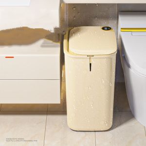 Living Room Bedroom IPX5 Waterproof Intelligent Electronic Motion Plastic Trash