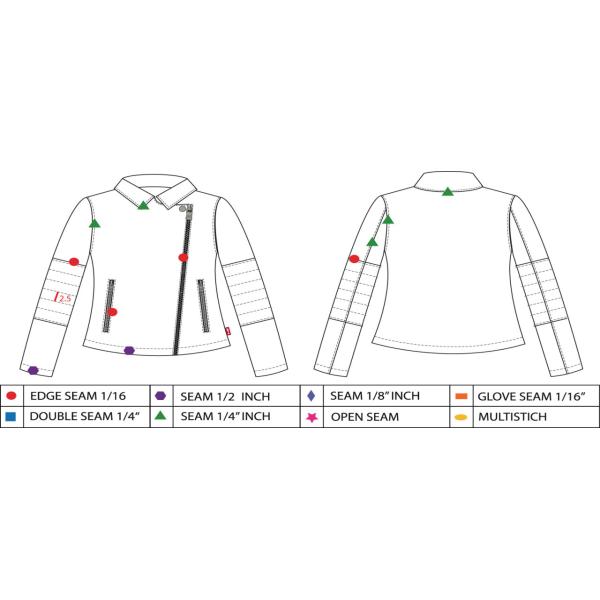 Navy Ladies PU Jacket , Pleather Biker Jacket Asymmetrical Zip Through LEDO1737