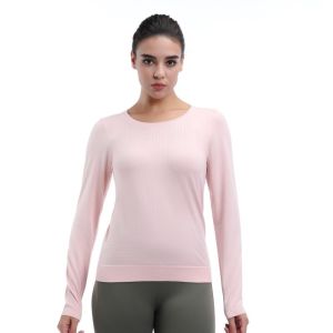 Quality UV Protection Running Long Sleeve Tops 92% Nylon 8% Spandex for sale