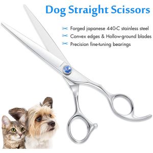 SUS440 7 Inch Dog Hair Thinning Scissors Shears
