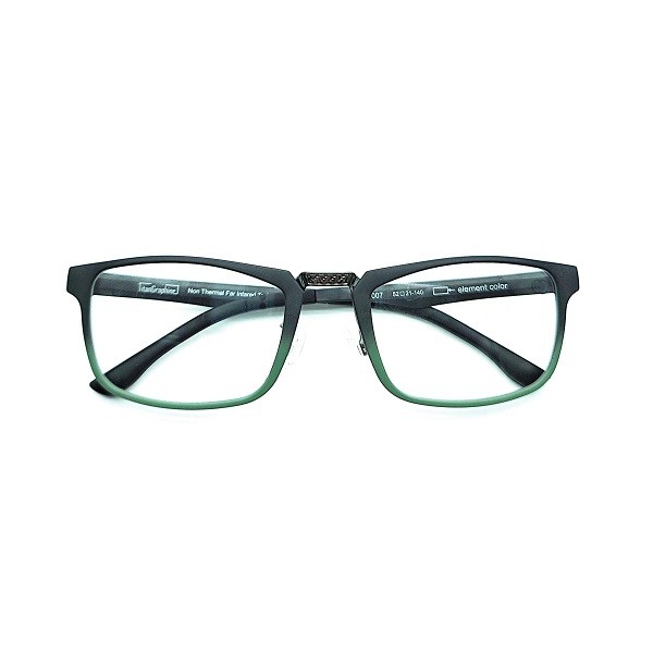 Buy Matte Black Fade To Green Titan Eye Glasses 52-21-140mm ISO12870 Certification at wholesale prices
