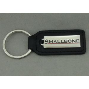 Brass Photo Etched Personalized Leather Keychains Soft / Epoxy Emblem